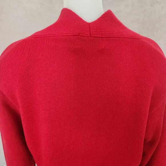 Vintage Yarn Works Red Lambswool Angora Rabbit hair Size M? Valentines Christmas - Picture 5 of 9